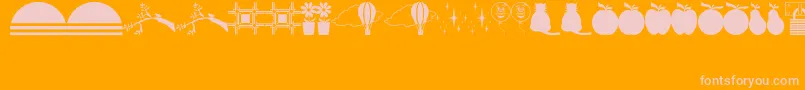 OtherDingsJl Font – Pink Fonts on Orange Background