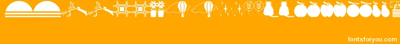 OtherDingsJl Font – White Fonts on Orange Background