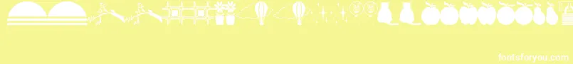 Weitere Informationen zur OtherDingsJl-Schriftart OtherDingsJl-Schriftart – Weiße Schriften auf gelbem Hintergrund