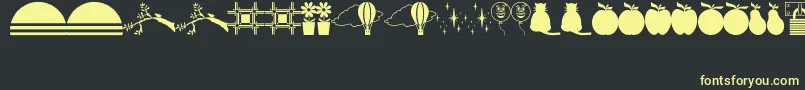 OtherDingsJl Font – Yellow Fonts on Black Background