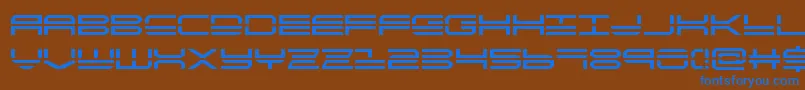 Quickstrike Font – Blue Fonts on Brown Background