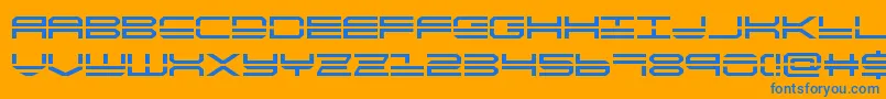 Quickstrike Font – Blue Fonts on Orange Background
