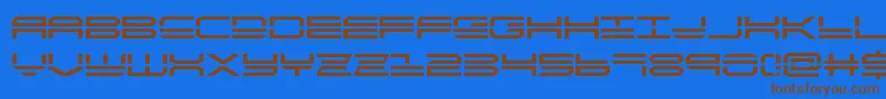 Quickstrike Font – Brown Fonts on Blue Background