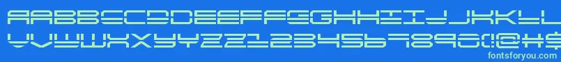 Quickstrike Font – Green Fonts on Blue Background
