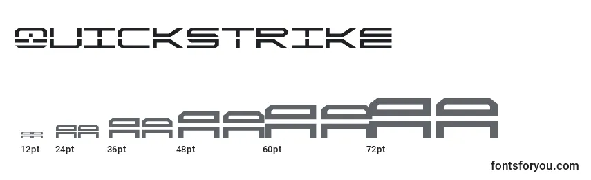 Quickstrike Font Sizes