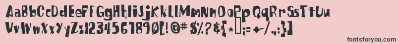 フォントSpongefont – ピンクの背景に黒い文字