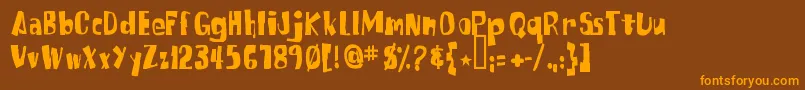 Fonte Spongefont – fontes laranjas em um fundo marrom