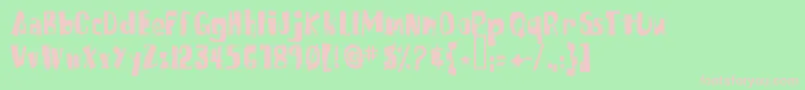 Spongefont Font – Pink Fonts on Green Background