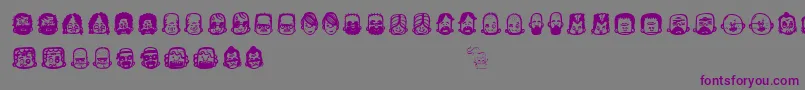 Teub3 Font – Purple Fonts on Gray Background
