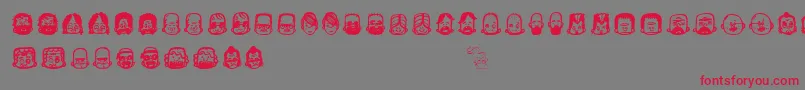 Teub3 Font – Red Fonts on Gray Background