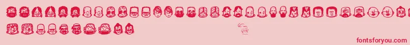 Teub3 Font – Red Fonts on Pink Background