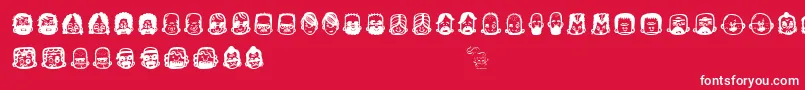 Teub3 Font – White Fonts on Red Background