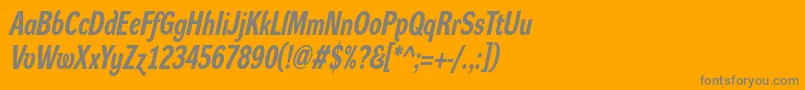 DynagroteskrcBolditalic Font – Gray Fonts on Orange Background