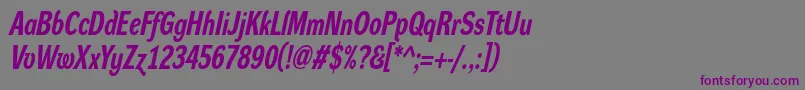 DynagroteskrcBolditalic Font – Purple Fonts on Gray Background