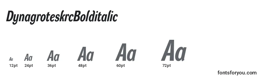 DynagroteskrcBolditalic Font Sizes