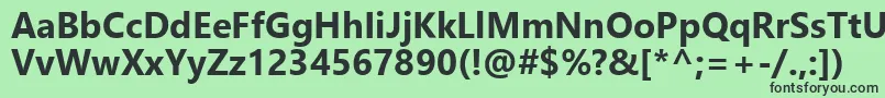 LeelawadeeUiРџРѕР»СѓР¶РёСЂРЅС‹Р№ Font – Black Fonts on Green Background