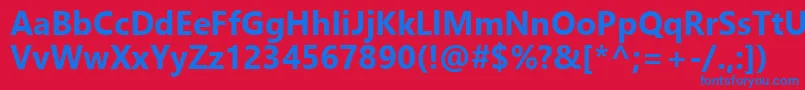 LeelawadeeUiРџРѕР»СѓР¶РёСЂРЅС‹Р№ Font – Blue Fonts on Red Background