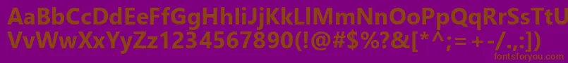 LeelawadeeUiРџРѕР»СѓР¶РёСЂРЅС‹Р№ Font – Brown Fonts on Purple Background