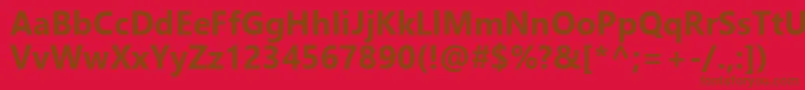 LeelawadeeUiРџРѕР»СѓР¶РёСЂРЅС‹Р№ Font – Brown Fonts on Red Background
