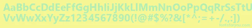 LeelawadeeUiРџРѕР»СѓР¶РёСЂРЅС‹Р№ Font – Green Fonts on Yellow Background
