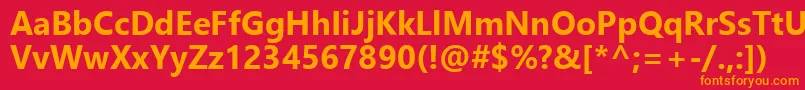 LeelawadeeUiРџРѕР»СѓР¶РёСЂРЅС‹Р№ Font – Orange Fonts on Red Background