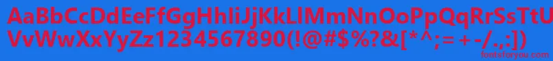 LeelawadeeUiРџРѕР»СѓР¶РёСЂРЅС‹Р№ Font – Red Fonts on Blue Background