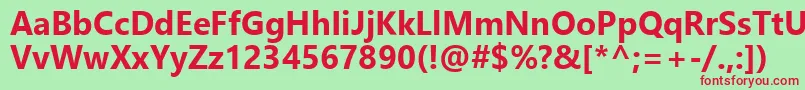 LeelawadeeUiРџРѕР»СѓР¶РёСЂРЅС‹Р№ Font – Red Fonts on Green Background