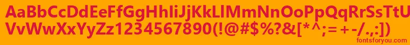 LeelawadeeUiРџРѕР»СѓР¶РёСЂРЅС‹Р№ Font – Red Fonts on Orange Background