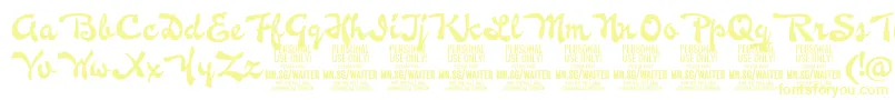 WaiterPersonalUseOnly Font – Yellow Fonts