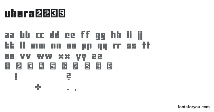 Czcionka Uhura2239 – alfabet, cyfry, specjalne znaki