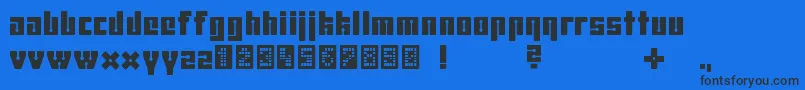 Uhura2239 Font – Black Fonts on Blue Background