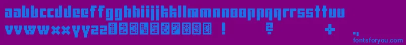 Uhura2239-Schriftart – Blaue Schriften auf violettem Hintergrund