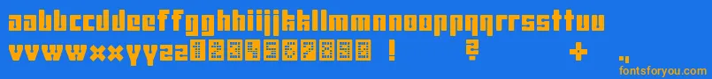 Uhura2239 Font – Orange Fonts on Blue Background