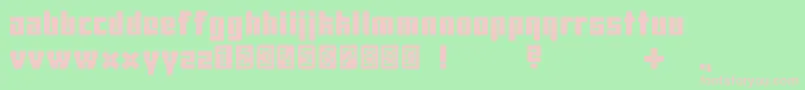 フォントUhura2239 – 緑の背景にピンクのフォント