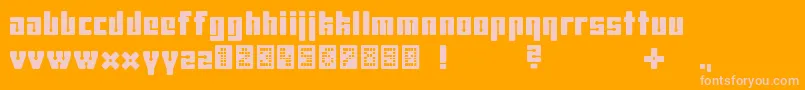 Uhura2239 Font – Pink Fonts on Orange Background