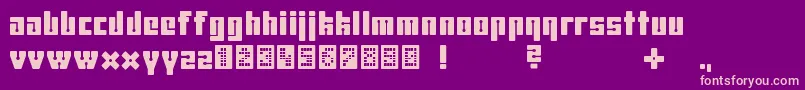 Uhura2239 Font – Pink Fonts on Purple Background