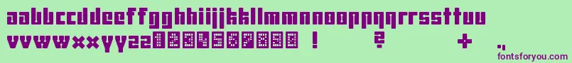 Uhura2239 Font – Purple Fonts on Green Background