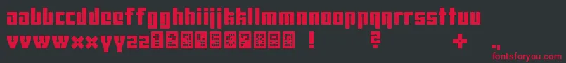 Czcionka Uhura2239 – czerwone czcionki na czarnym tle
