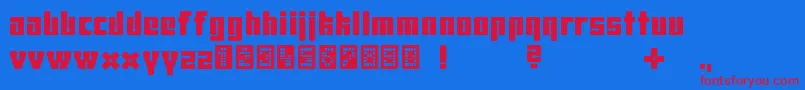 Uhura2239 Font – Red Fonts on Blue Background