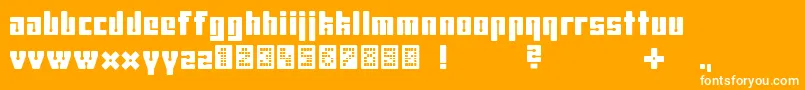 Uhura2239 Font – White Fonts on Orange Background