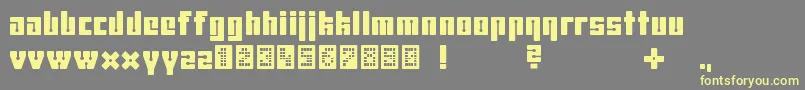 Uhura2239 Font – Yellow Fonts on Gray Background