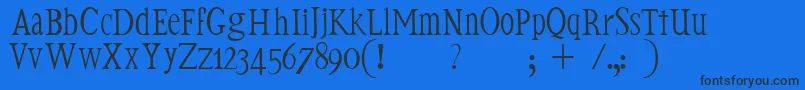 フォントWitka – 黒い文字の青い背景