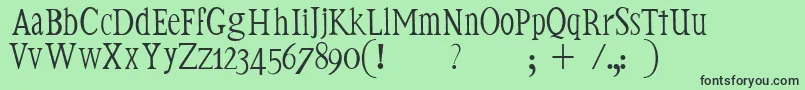 Witka Font – Black Fonts on Green Background