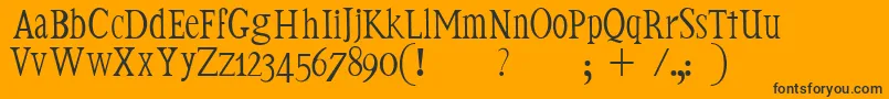 Witka Font – Black Fonts on Orange Background