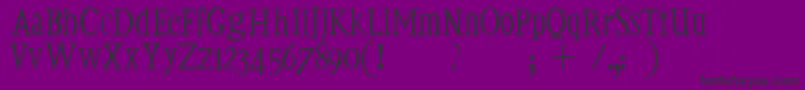 フォントWitka – 紫の背景に黒い文字