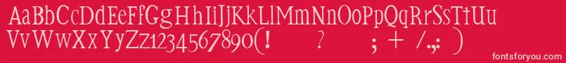 Witka Font – Pink Fonts on Red Background