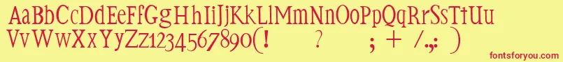 Witka Font – Red Fonts on Yellow Background