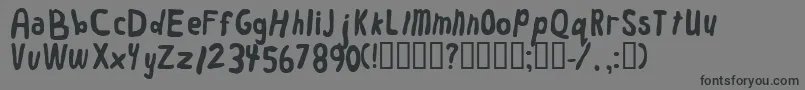 Worm Font – Black Fonts on Gray Background