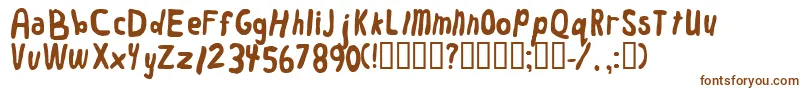 Worm Font – Brown Fonts on White Background