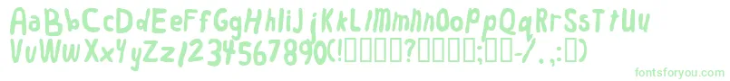 Worm-Schriftart – Grüne Schriften